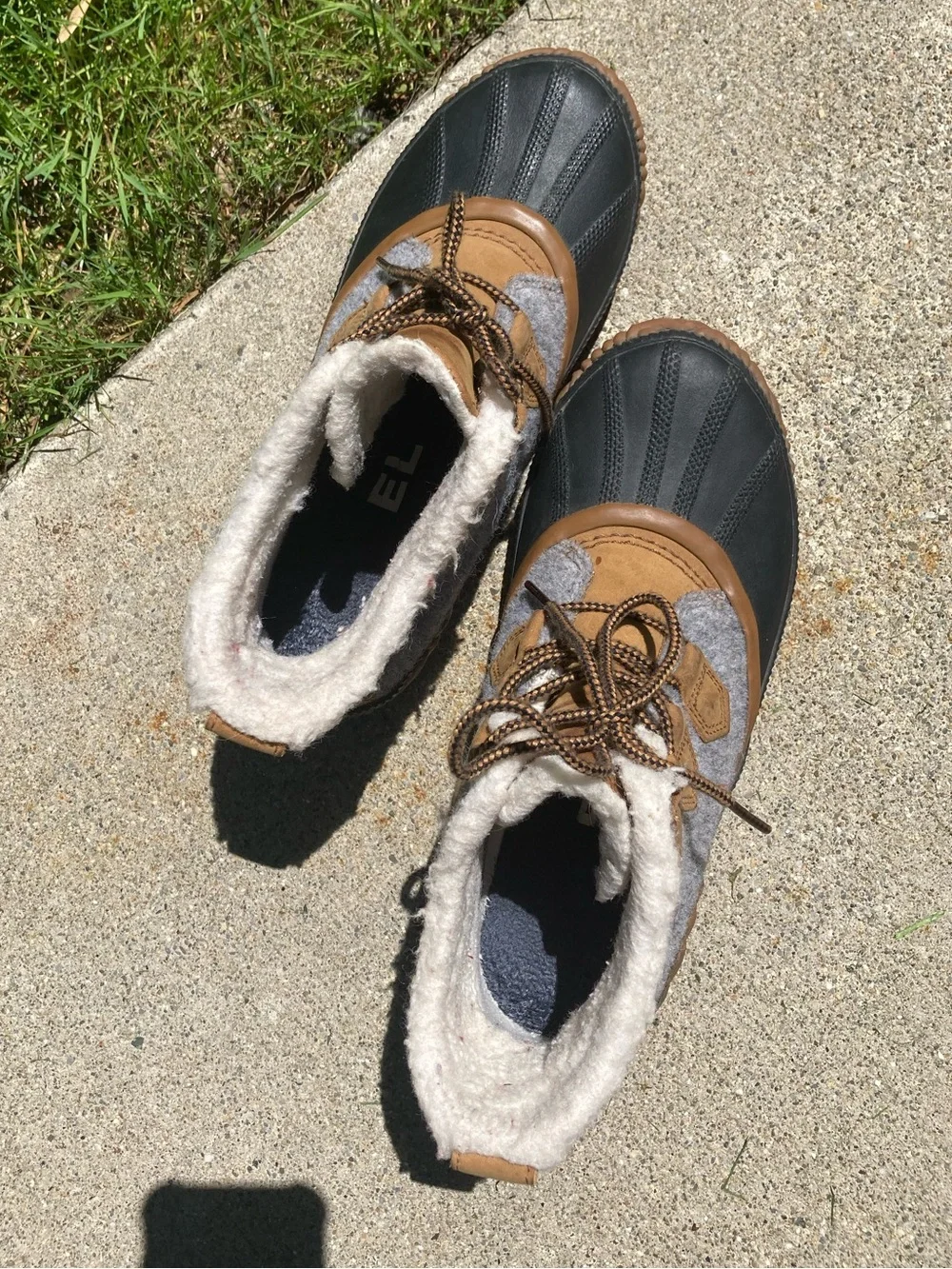 Sorel Out N About Rubber Duck Boots Winter Boots Grey Black Size 8.5